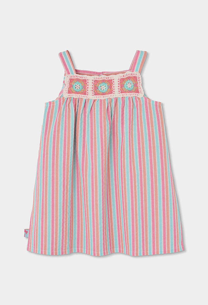 Girl Poplin Striped Dress