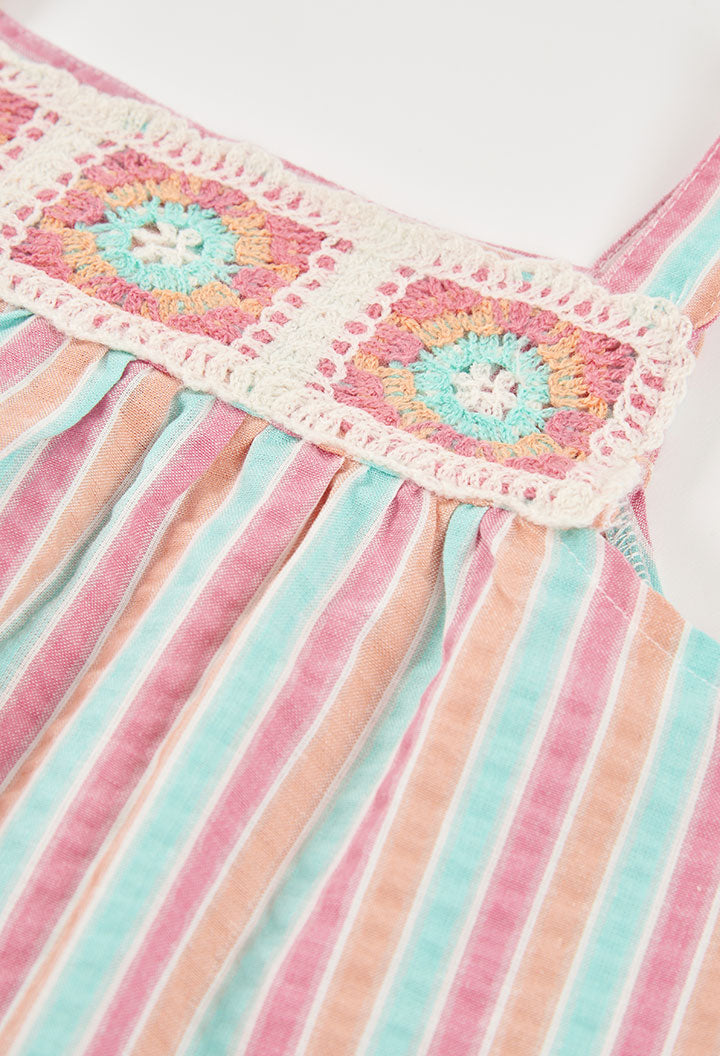 Girl Poplin Striped Dress