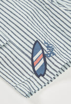 Boy Cotton Polo and Striped Shorts Set