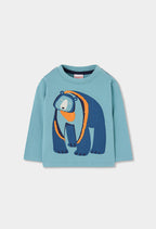 Boys Blue-Green Bear T-Shirt