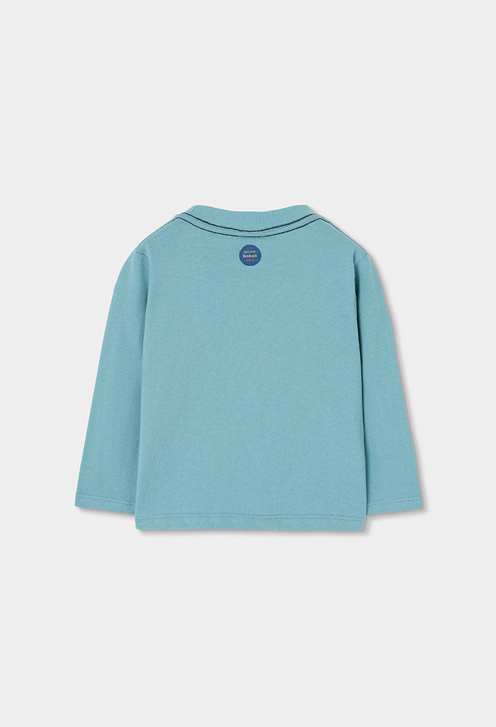 Boys Blue-Green Bear T-Shirt