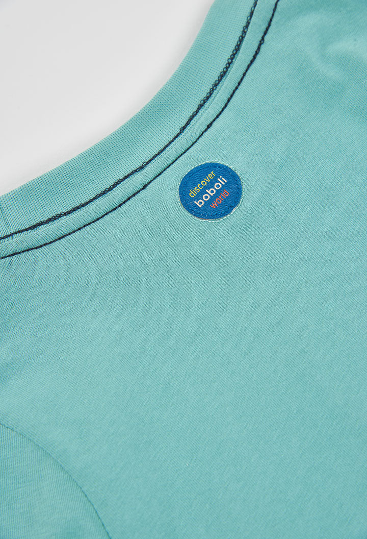 Boys Blue-Green Bear T-Shirt