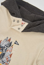 Boys Beige Mountain Hoodie & Jogger Set