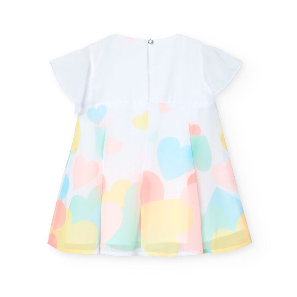 Chiffon dress in white