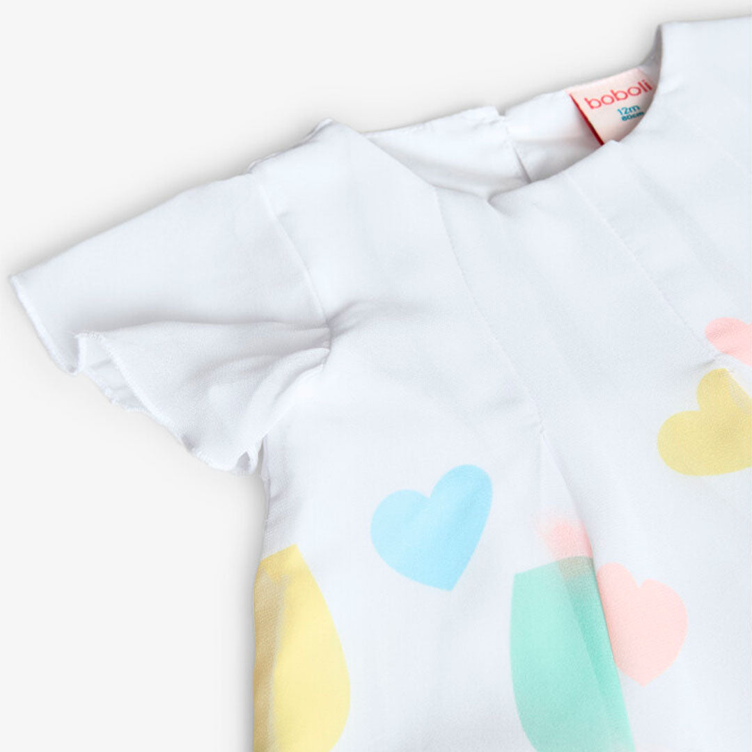 Chiffon dress in white My Store