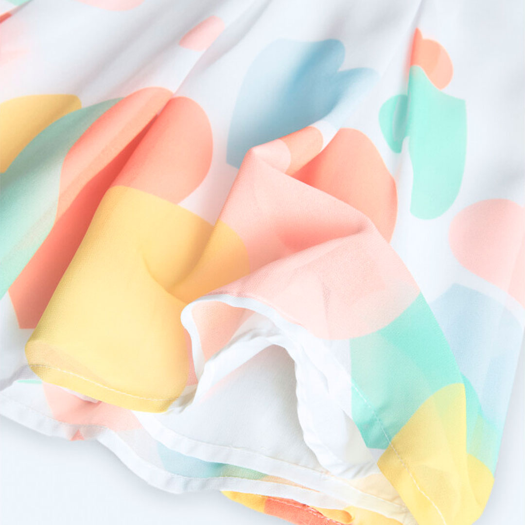 Chiffon dress in white