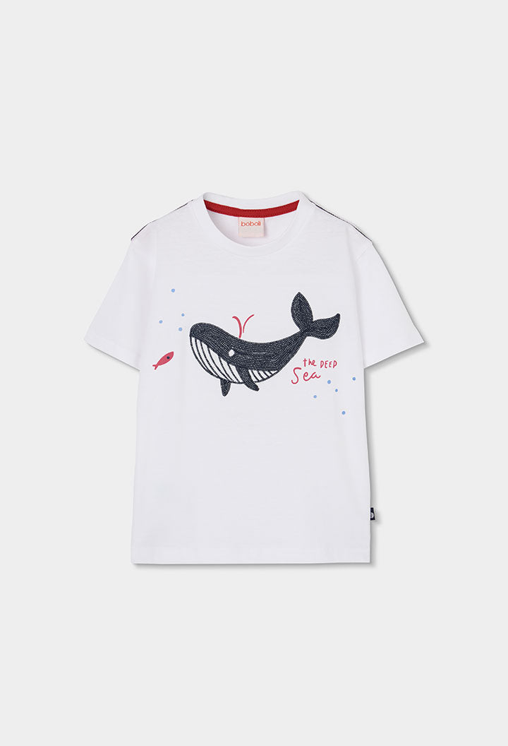 Boy White with Whale T-shirt