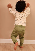 Baby Boy Forest Print Top & Green Pants Set