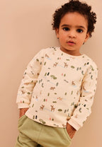 Baby Boy Forest Print Top & Green Pants Set
