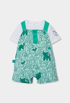 Baby Boys Green Tiger Overall Set