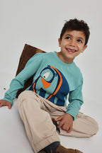 Boys Blue-Green Bear T-Shirt