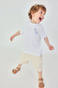 Boys Super Soft Beige Cotton Shorts