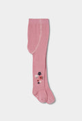 Girls Pink Floral Tights