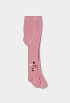 Girls Pink Floral Tights