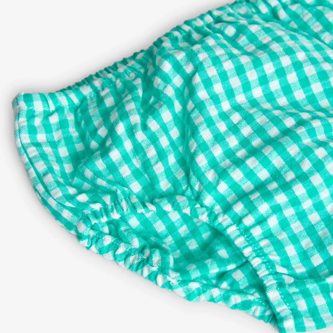 Poplin dress with a multi-colored checkered design My Store