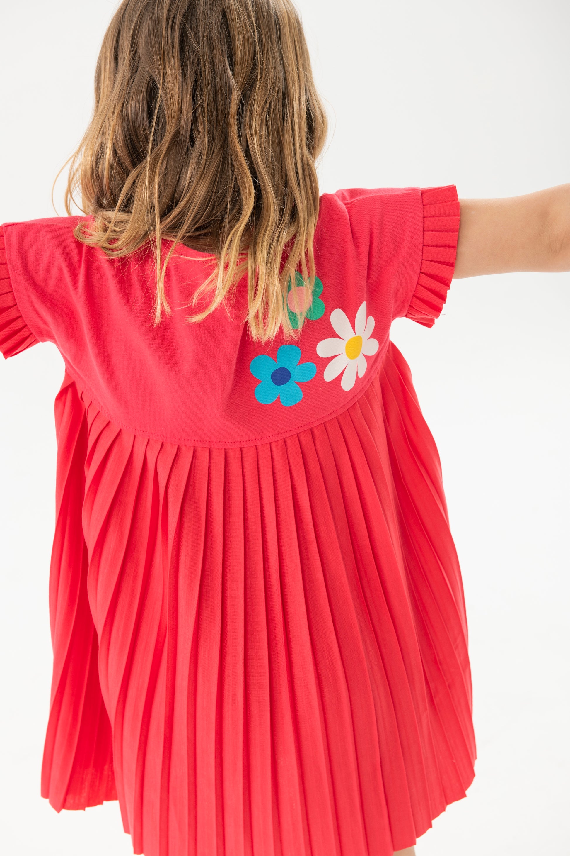 Knitted dress with floral design