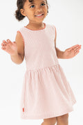 Toddler Poplin Dress in Red and White Stripes My Store