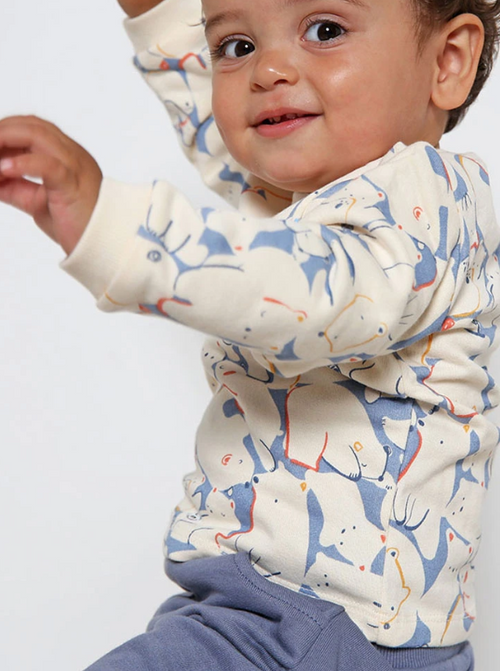 Baby Boy Blue Knited Animal Set Me Turn